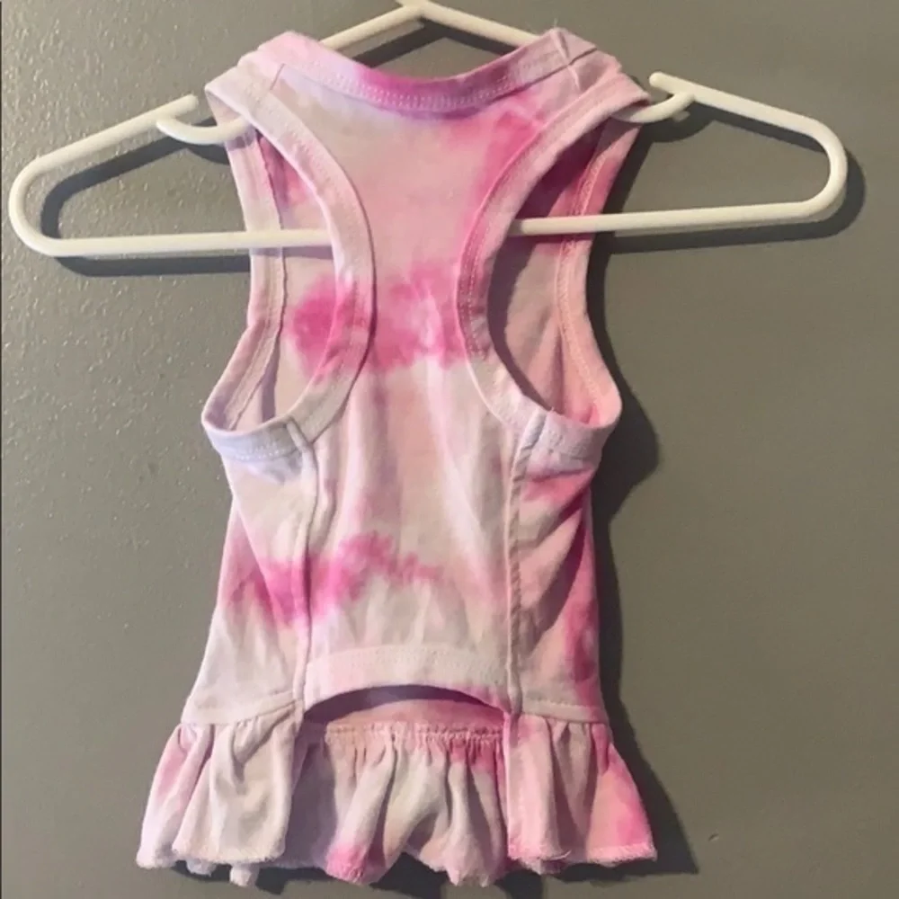 3/10.00! Dye Cotton Dog T-shirt Dress Size Small Pet Handmade